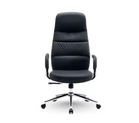 Bottle green leather office chair