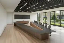 Modern conference large table walnut and grey