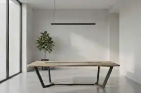 8 Seater Charcoal Oak Rectangular Boardroom Table