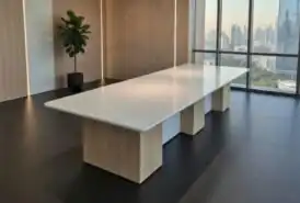 18 Seater Premium Walnut Boat Shape Conference Table